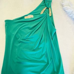 Kelly Green Michael Kors single Shoulder Top